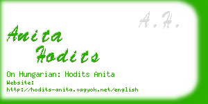 anita hodits business card